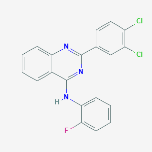 molecular formula C20H12Cl2FN3 B430106 2-(3,4-dichlorophenyl)-N-(2-fluorophenyl)quinazolin-4-amine CAS No. 354992-18-0