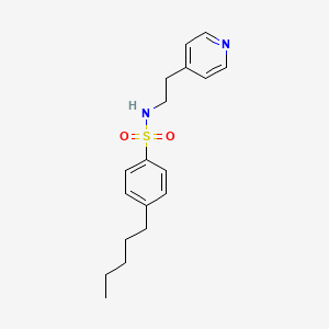 4-pentyl-N-(2-pyridin-4-ylethyl)benzenesulfonamide