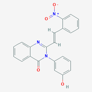 molecular formula C22H15N3O4 B430110 2-(2-{2-nitrophenyl}vinyl)-3-(3-hydroxyphenyl)-4(3H)-quinazolinone CAS No. 1624273-24-0