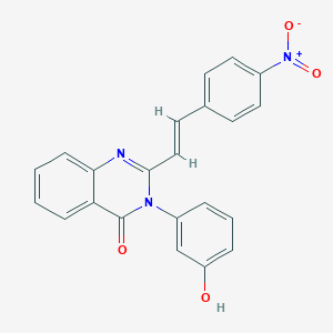 molecular formula C22H15N3O4 B430111 2-(2-{4-nitrophenyl}vinyl)-3-(3-hydroxyphenyl)-4(3H)-quinazolinone CAS No. 1624273-23-9