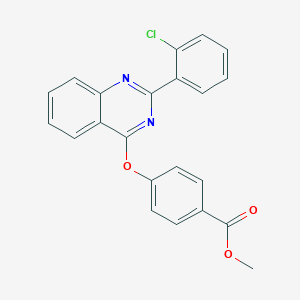 molecular formula C22H15ClN2O3 B430112 Methyl 4-[2-(2-chlorophenyl)quinazolin-4-yl]oxybenzoate CAS No. 354992-34-0