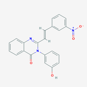 molecular formula C22H15N3O4 B430114 2-(2-{3-nitrophenyl}vinyl)-3-(3-hydroxyphenyl)-4(3H)-quinazolinone CAS No. 1624273-28-4