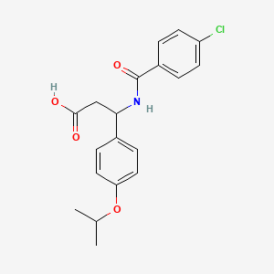 molecular formula C19H20ClNO4 B4301142 3-[(4-chlorobenzoyl)amino]-3-(4-isopropoxyphenyl)propanoic acid 