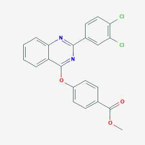 molecular formula C22H14Cl2N2O3 B430115 Methyl 4-[2-(3,4-dichlorophenyl)quinazolin-4-yl]oxybenzoate CAS No. 354992-35-1