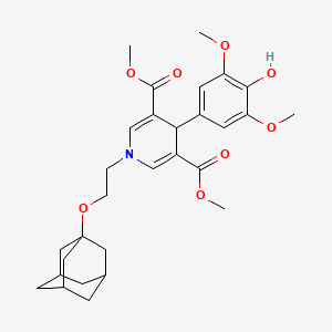 molecular formula C29H37NO8 B4301157 dimethyl 1-[2-(1-adamantyloxy)ethyl]-4-(4-hydroxy-3,5-dimethoxyphenyl)-1,4-dihydropyridine-3,5-dicarboxylate 