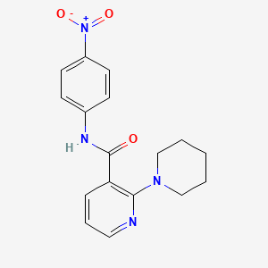 molecular formula C17H18N4O3 B4301159 N-(4-nitrophenyl)-2-piperidin-1-ylnicotinamide 