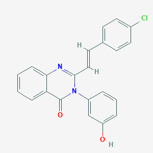molecular formula C22H15ClN2O2 B430117 2-[2-(4-chlorophenyl)vinyl]-3-(3-hydroxyphenyl)-4(3H)-quinazolinone CAS No. 1624273-44-4