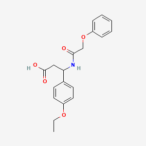 molecular formula C19H21NO5 B4301194 3-(4-ethoxyphenyl)-3-[(phenoxyacetyl)amino]propanoic acid 