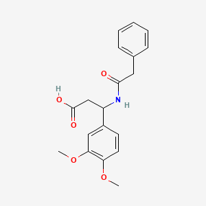 molecular formula C19H21NO5 B4301223 3-(3,4-dimethoxyphenyl)-3-[(phenylacetyl)amino]propanoic acid 