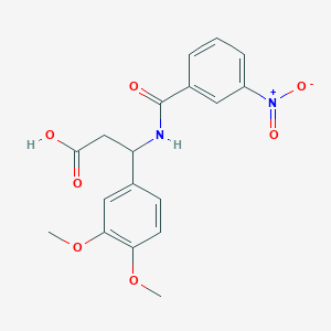 molecular formula C18H18N2O7 B4301227 3-(3,4-dimethoxyphenyl)-3-[(3-nitrobenzoyl)amino]propanoic acid 