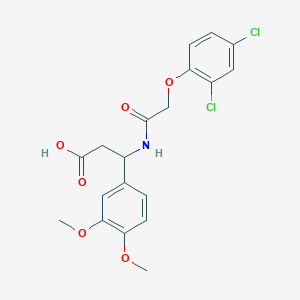 molecular formula C19H19Cl2NO6 B4301251 3-{[(2,4-dichlorophenoxy)acetyl]amino}-3-(3,4-dimethoxyphenyl)propanoic acid 