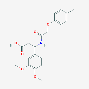molecular formula C20H23NO6 B4301255 3-(3,4-dimethoxyphenyl)-3-{[(4-methylphenoxy)acetyl]amino}propanoic acid 