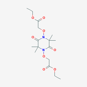 Ethyl {[4-(2-ethoxy-2-oxoethoxy)-2,2,5,5-tetramethyl-3,6-dioxo-1-piperazinyl]oxy}acetate