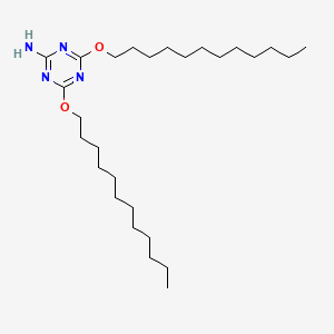 molecular formula C27H52N4O2 B4301275 4,6-bis(dodecyloxy)-1,3,5-triazin-2-amine 