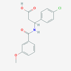 molecular formula C17H16ClNO4 B4301287 3-(4-chlorophenyl)-3-[(3-methoxybenzoyl)amino]propanoic acid 