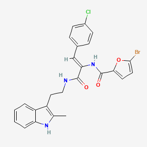 molecular formula C25H21BrClN3O3 B4301299 5-bromo-N-[2-(4-chlorophenyl)-1-({[2-(2-methyl-1H-indol-3-yl)ethyl]amino}carbonyl)vinyl]-2-furamide 