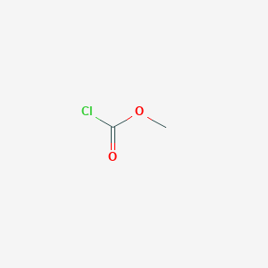 molecular formula C2H3ClO2<br>CH3OCOCl<br>C2H3ClO2 B043013 甲基氯甲酸酯 CAS No. 79-22-1