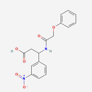 molecular formula C17H16N2O6 B4301316 3-(3-nitrophenyl)-3-[(phenoxyacetyl)amino]propanoic acid 