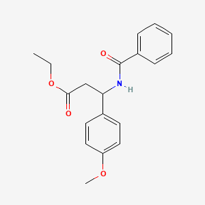molecular formula C19H21NO4 B4301340 ethyl 3-(benzoylamino)-3-(4-methoxyphenyl)propanoate 