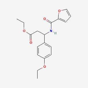 molecular formula C18H21NO5 B4301350 ethyl 3-(4-ethoxyphenyl)-3-(2-furoylamino)propanoate 