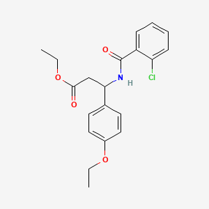 molecular formula C20H22ClNO4 B4301367 ethyl 3-[(2-chlorobenzoyl)amino]-3-(4-ethoxyphenyl)propanoate 