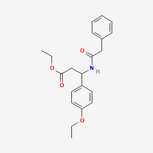 molecular formula C21H25NO4 B4301369 ethyl 3-(4-ethoxyphenyl)-3-[(phenylacetyl)amino]propanoate 