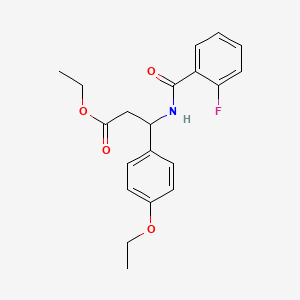 molecular formula C20H22FNO4 B4301371 ethyl 3-(4-ethoxyphenyl)-3-[(2-fluorobenzoyl)amino]propanoate 