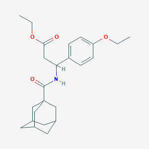 molecular formula C24H33NO4 B4301377 ethyl 3-[(1-adamantylcarbonyl)amino]-3-(4-ethoxyphenyl)propanoate 