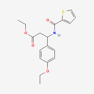 molecular formula C18H21NO4S B4301386 ethyl 3-(4-ethoxyphenyl)-3-[(2-thienylcarbonyl)amino]propanoate 