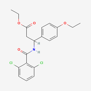 molecular formula C20H21Cl2NO4 B4301394 ethyl 3-[(2,6-dichlorobenzoyl)amino]-3-(4-ethoxyphenyl)propanoate 