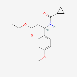 molecular formula C17H23NO4 B4301401 ethyl 3-[(cyclopropylcarbonyl)amino]-3-(4-ethoxyphenyl)propanoate 
