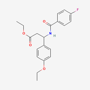 molecular formula C20H22FNO4 B4301443 ethyl 3-(4-ethoxyphenyl)-3-[(4-fluorobenzoyl)amino]propanoate 