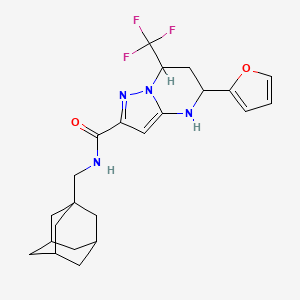 molecular formula C23H27F3N4O2 B4301466 N-(1-adamantylmethyl)-5-(2-furyl)-7-(trifluoromethyl)-4,5,6,7-tetrahydropyrazolo[1,5-a]pyrimidine-2-carboxamide 