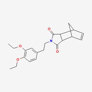 molecular formula C21H25NO4 B4301483 4-[2-(3,4-diethoxyphenyl)ethyl]-4-azatricyclo[5.2.1.0~2,6~]dec-8-ene-3,5-dione 