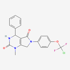 molecular formula C20H16ClF2N3O3 B4301532 6-{4-[chloro(difluoro)methoxy]phenyl}-1-methyl-4-phenyl-3,4,6,7-tetrahydro-1H-pyrrolo[3,4-d]pyrimidine-2,5-dione 