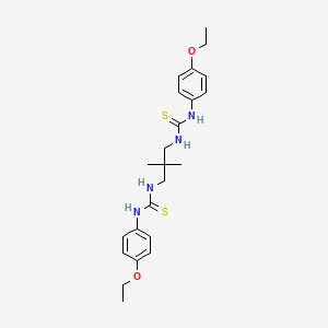 molecular formula C23H32N4O2S2 B4301534 N-(4-ethoxyphenyl)-N'-[3-({[(4-ethoxyphenyl)amino]carbonothioyl}amino)-2,2-dimethylpropyl]thiourea 