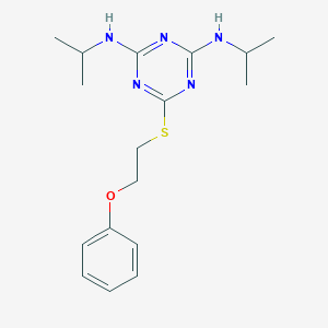 6-[(2-phenoxyethyl)sulfanyl]-N,N'-di(propan-2-yl)-1,3,5-triazine-2,4-diamine