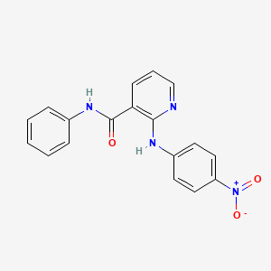molecular formula C18H14N4O3 B4301566 2-[(4-nitrophenyl)amino]-N-phenylnicotinamide 