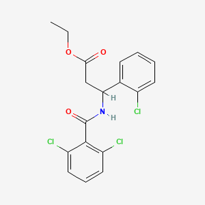 ethyl 3-(2-chlorophenyl)-3-[(2,6-dichlorobenzoyl)amino]propanoate