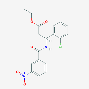 ethyl 3-(2-chlorophenyl)-3-[(3-nitrobenzoyl)amino]propanoate