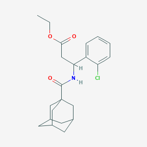 molecular formula C22H28ClNO3 B4301614 ethyl 3-[(1-adamantylcarbonyl)amino]-3-(2-chlorophenyl)propanoate 