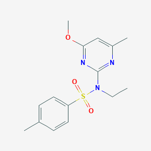 molecular formula C15H19N3O3S B430162 N-ethyl-N-(4-methoxy-6-methylpyrimidin-2-yl)-4-methylbenzenesulfonamide CAS No. 337346-82-4