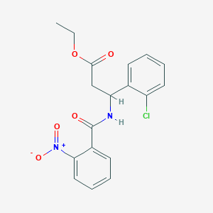 molecular formula C18H17ClN2O5 B4301628 ethyl 3-(2-chlorophenyl)-3-[(2-nitrobenzoyl)amino]propanoate 