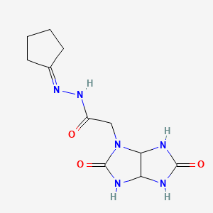 molecular formula C11H16N6O3 B4301646 N'-cyclopentylidene-2-(2,5-dioxohexahydroimidazo[4,5-d]imidazol-1(2H)-yl)acetohydrazide 