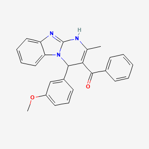 [4-(3-methoxyphenyl)-2-methyl-1,4-dihydropyrimido[1,2-a]benzimidazol-3-yl](phenyl)methanone