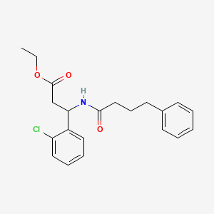 molecular formula C21H24ClNO3 B4301662 ethyl 3-(2-chlorophenyl)-3-[(4-phenylbutanoyl)amino]propanoate 