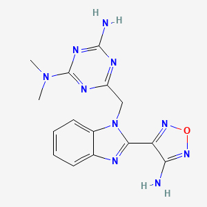 6-{[2-(4-amino-1,2,5-oxadiazol-3-yl)-1H-benzimidazol-1-yl]methyl}-N,N-dimethyl-1,3,5-triazine-2,4-diamine