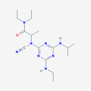 molecular formula C16H28N8O B430168 2-{cyano[4-(ethylamino)-6-(isopropylamino)-1,3,5-triazin-2-yl]amino}-N,N-diethylpropanamide CAS No. 488782-62-3