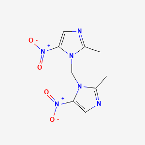 molecular formula C9H10N6O4 B4301683 1,1'-methylenebis(2-methyl-5-nitro-1H-imidazole) 