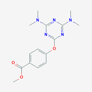 molecular formula C15H19N5O3 B430170 Methyl 4-{[4,6-bis(dimethylamino)-1,3,5-triazin-2-yl]oxy}benzoate CAS No. 369393-22-6